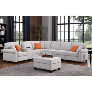 Broyerk 3 pc reversible deals sleeper sectional sofa bed